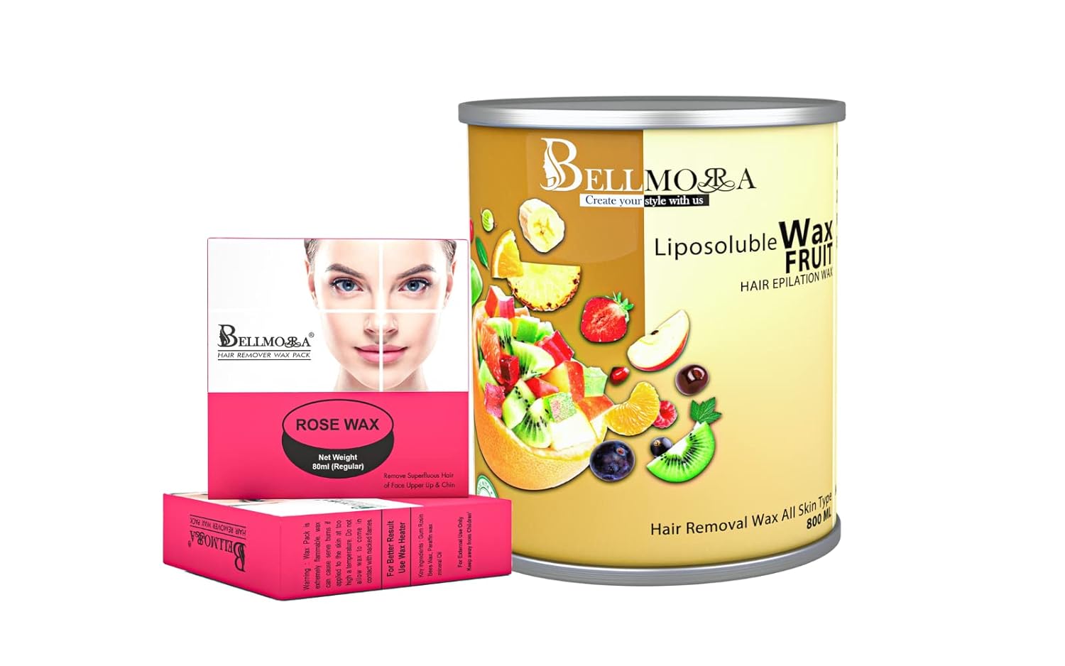 Bellmorra Liposoluble Wax+Katori Wax Pack For Body Hair Removal Wax