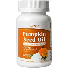 Pumpkin Seed Oil & Saw Palmetto Extract, 180 Softgels, Cold-Pressed Pure Virgin Oil, Rich in Essential Fatty Acids & Plant Sterols, Supports Hair Health, Urinary & Bladder Comfort, Non-GMO