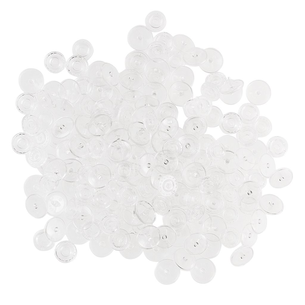 Vektenxi Black 50 Sets Clear Kam Resin Snap Buttons Plastic Snaps Fasteners Press Studs Size T5 Caps 12Mm Durable And Useful