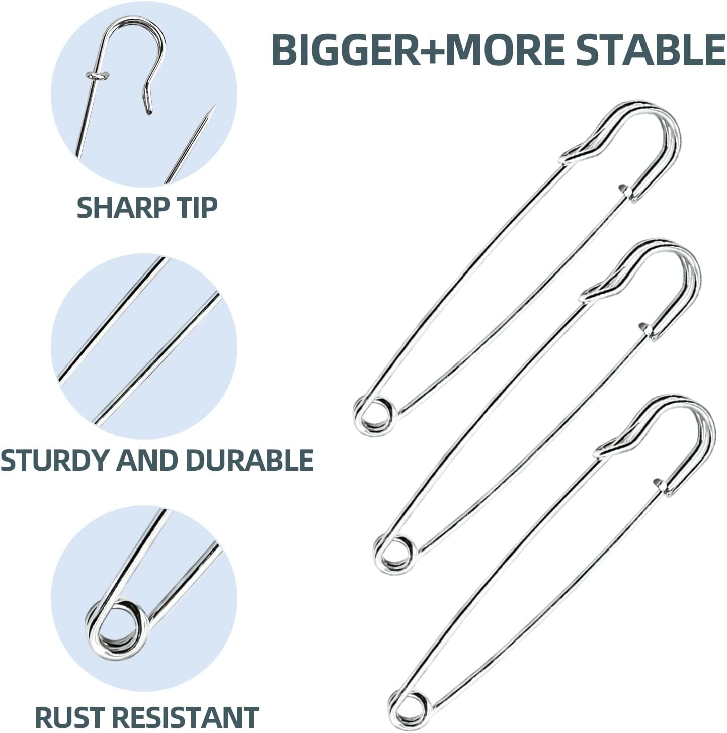 Lot De 15 Grandes épingles à Nourrice Robustes Pour Tapis