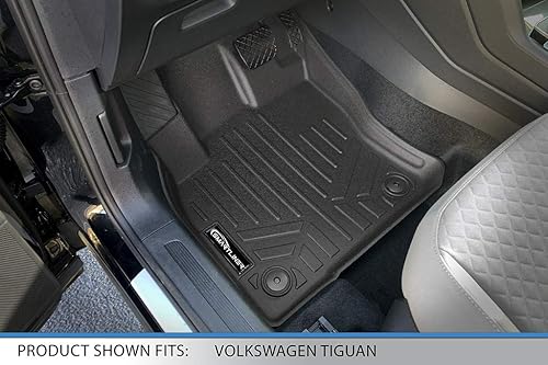 Miniatura 2 de SMARTLINER Juego de tapetes de piso de ajuste personalizado de 2 filas compatibles con Volkswagen Tiguan 2018-2024
