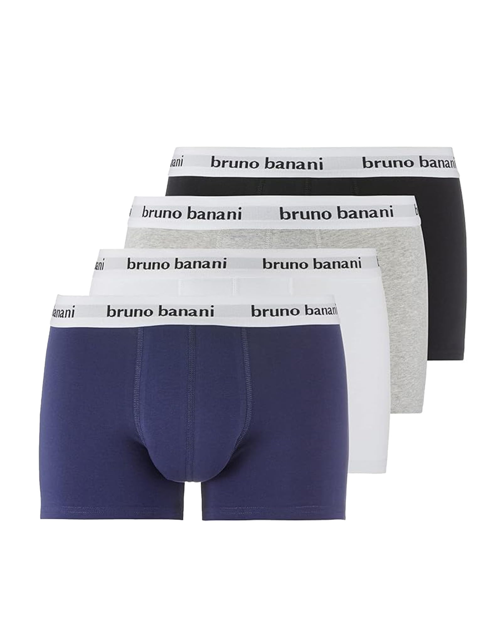 bruno banani Herren Shorts Snazzy- 4er Set - Boxershorts Herren Baumwolle mit Stoffgummibund - atmungsaktiv - ohne Eingriff