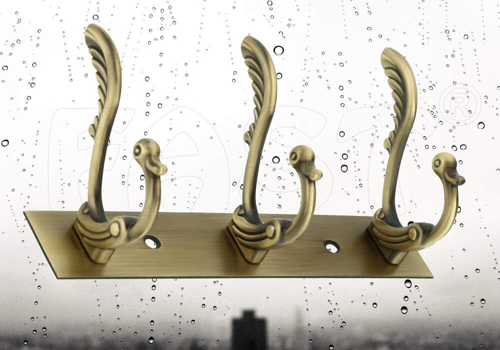 FAST CH13 2 Hanging Hook Stainless Steel Brass Antique Wall and Door Mounted Towel Hooks Rack — Amazon image 6