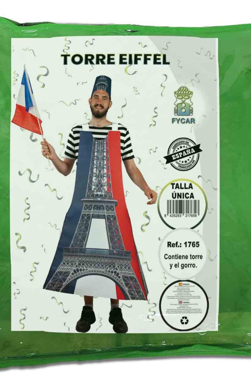 DISBACANAL Costume adulte Tour Eiffel