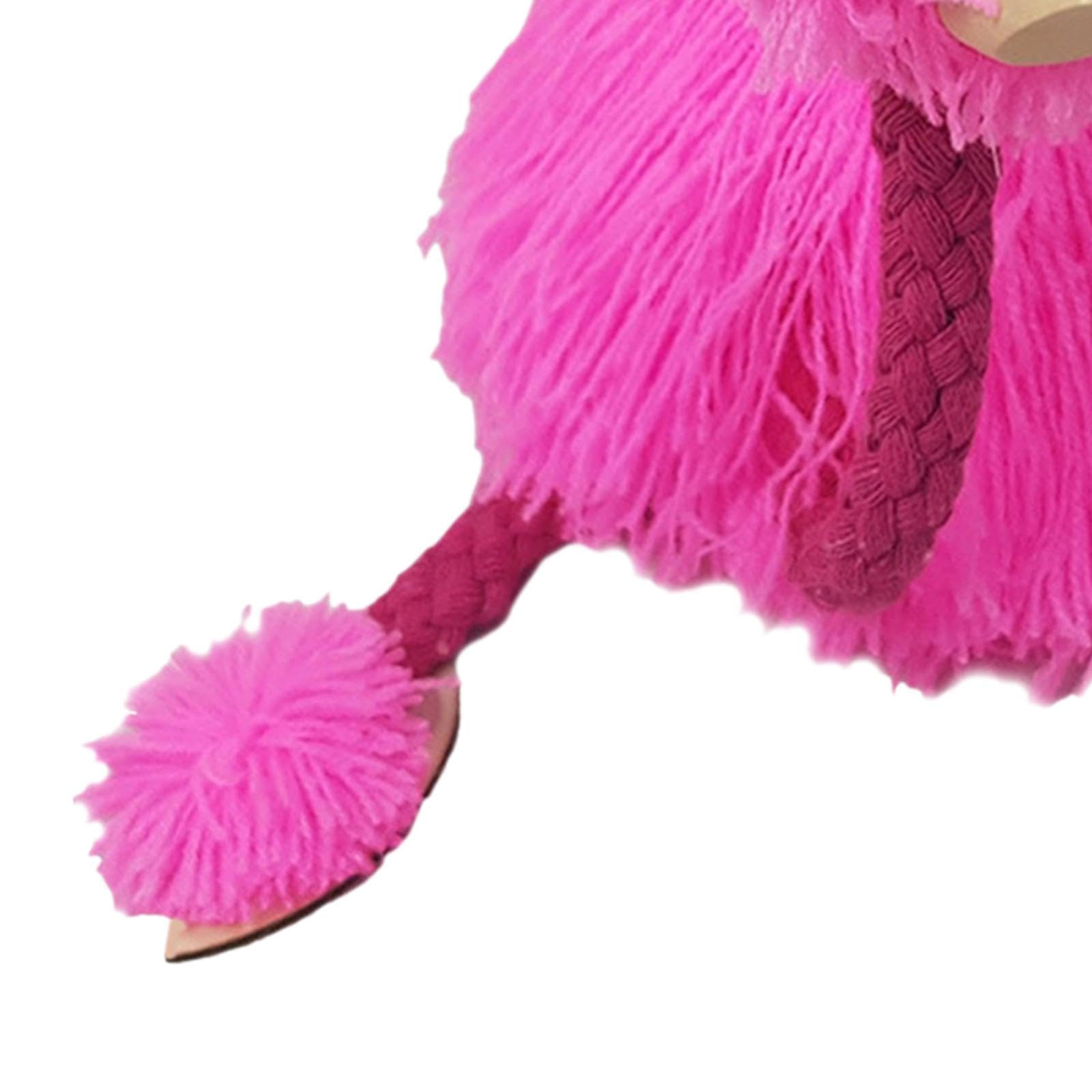 Strauß Marionette Spielzeug String Puppet Interaktive Puppen Puppen Spielzeug Übung Finger Flexibilität Schöne Vogel Tier Spielzeug für Jubiläen, ROSA