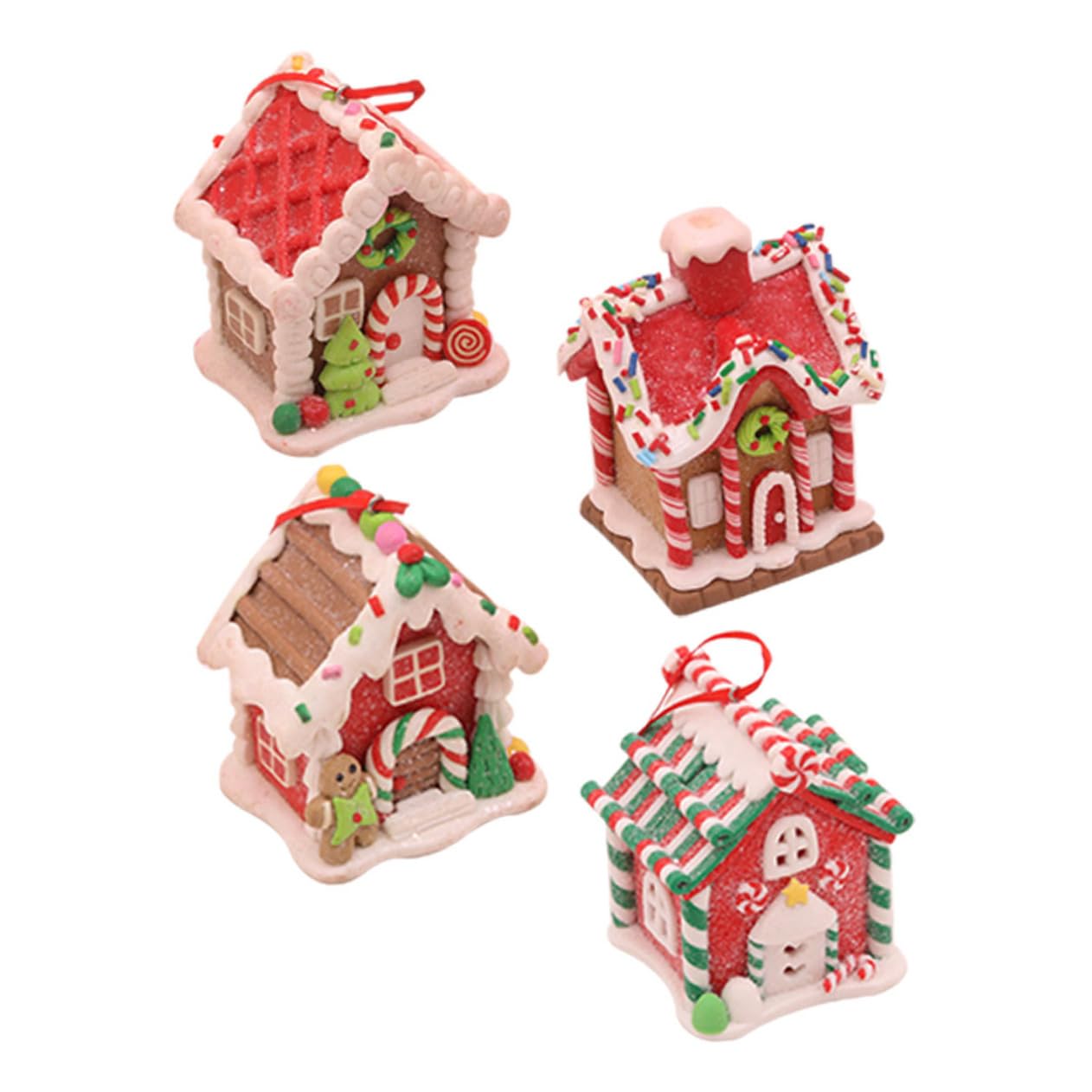 Cabilock 4 Set Set Di Ornamenti Per L'Albero Di Natale Per Le Vacanze Ornamenti Per La Casa Di Pan Di Di Natale Per La Casa Da Tavolo 4 Pezzi 4 pezzi * 4
