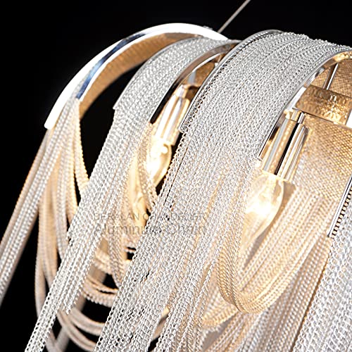 Dearlan Modern Chandeliers Light Fixtures Contemporary Chandelier 8 Lights Island Aluminum Chain Pendant Ceiling Lighting For Living Room Dining Room Bedroom Hallway D34.48 #TOP5