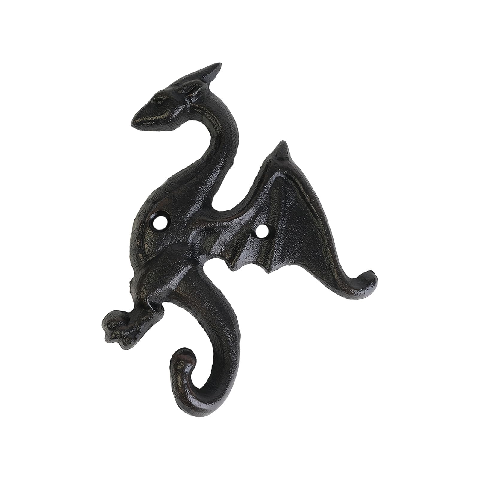 Greabuy Cast Iron Dragon Wall Hook for Entryway and Bathroom Sturdy Metal Coat Hanger with Art Look Wall Mounted Dragon Hook