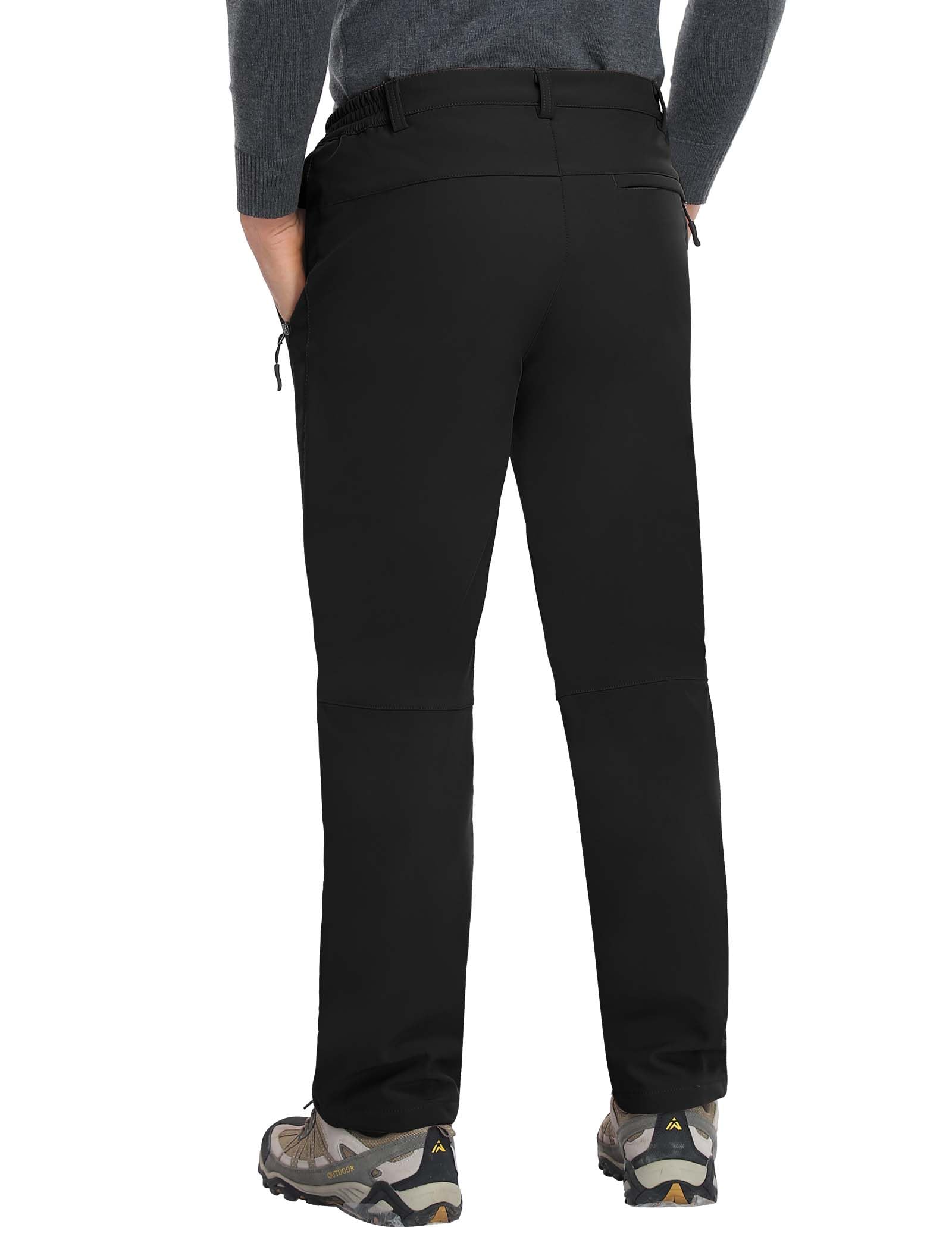Zoofly Thermohose Herren Softshellhose Herren Wanderhose Wasserdicht Winter Outdoorhose Skihose für Herren Outdoor Funktionshose Trekkinghose Herren mit Fleece