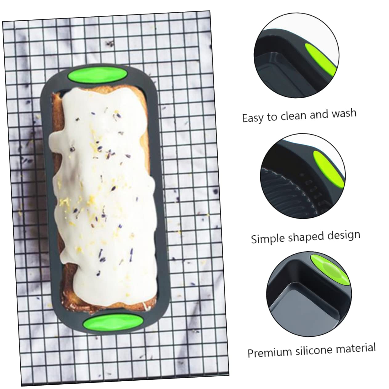 ifundom 5pièces Moule à Gâteau Silicone Pratique De Moules à Pâtisserie Outils De Cuisine Flexibles Et Réutilisables