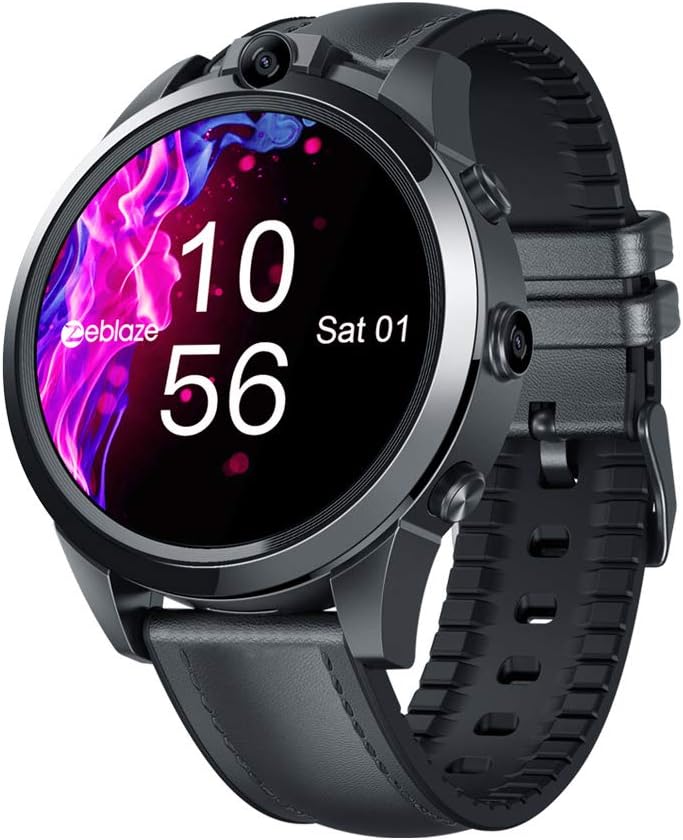 Zeblaze THOR 5 PRO Smart Watch, Fitness Tracker, 1.6" Touch Screen, Sports Smart Watch, 3GB RAM+32GB ROM 5.0MP Dual Cameras, 800mAh Battery, Sleep Monitoring Pedometer Calorie Step Counter