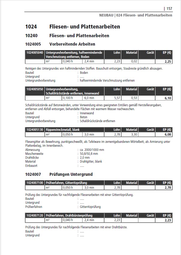 SIRADOS Kalkulationshandbuch 2026 - Fliesen- und Bodenleger: Das praktische Nachschlagewerk für die Angebotskalkulation. Mit aktuellen Kalkulationsansätzen!