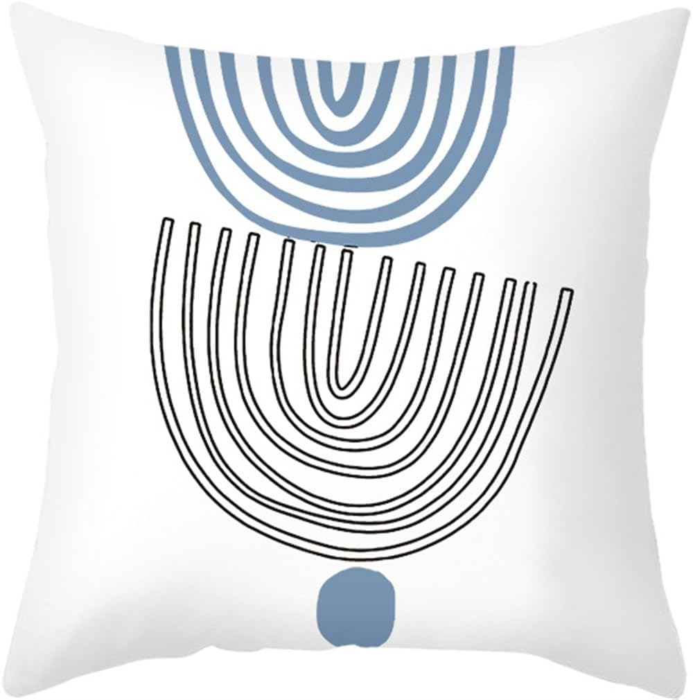 HBJWOV Ins Pillow Cover Line Abstract ometric Print Cushion Home Sofa
