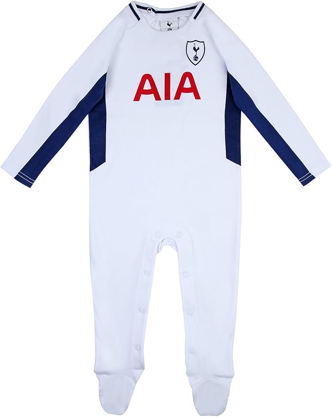Tottenham Hotspur Baby,Clothing,Baby Boys 0-24m,Sleepwear & Robes,Sleepsuits Official Tottenham Hotspur Baby Core Kit Sleepsuit - 2017/18 Season (9-12 months)
