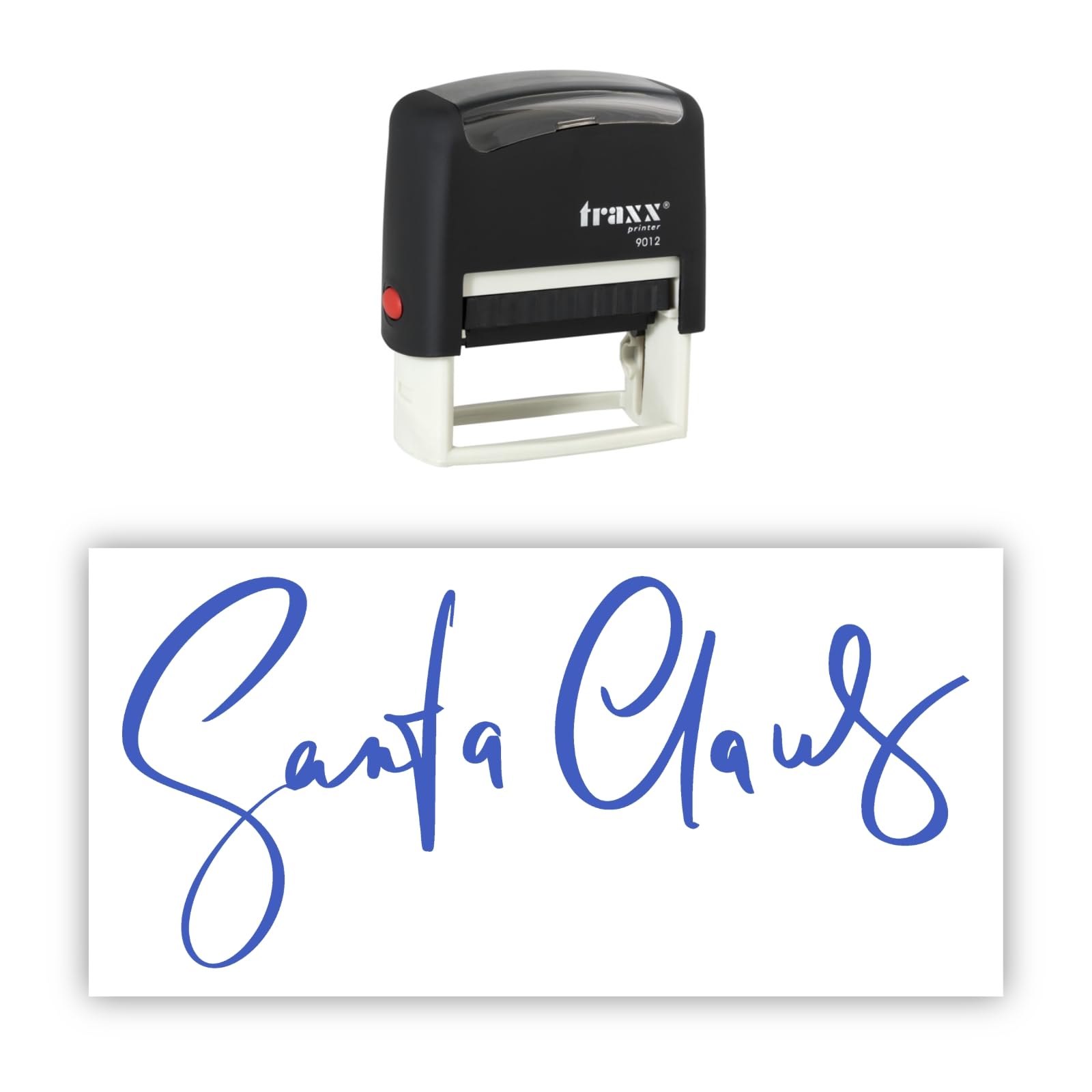 Stamp Design 4U Blue Santa Claus Santa Signature Stamp For Christmas Cards And Craft In Ink
