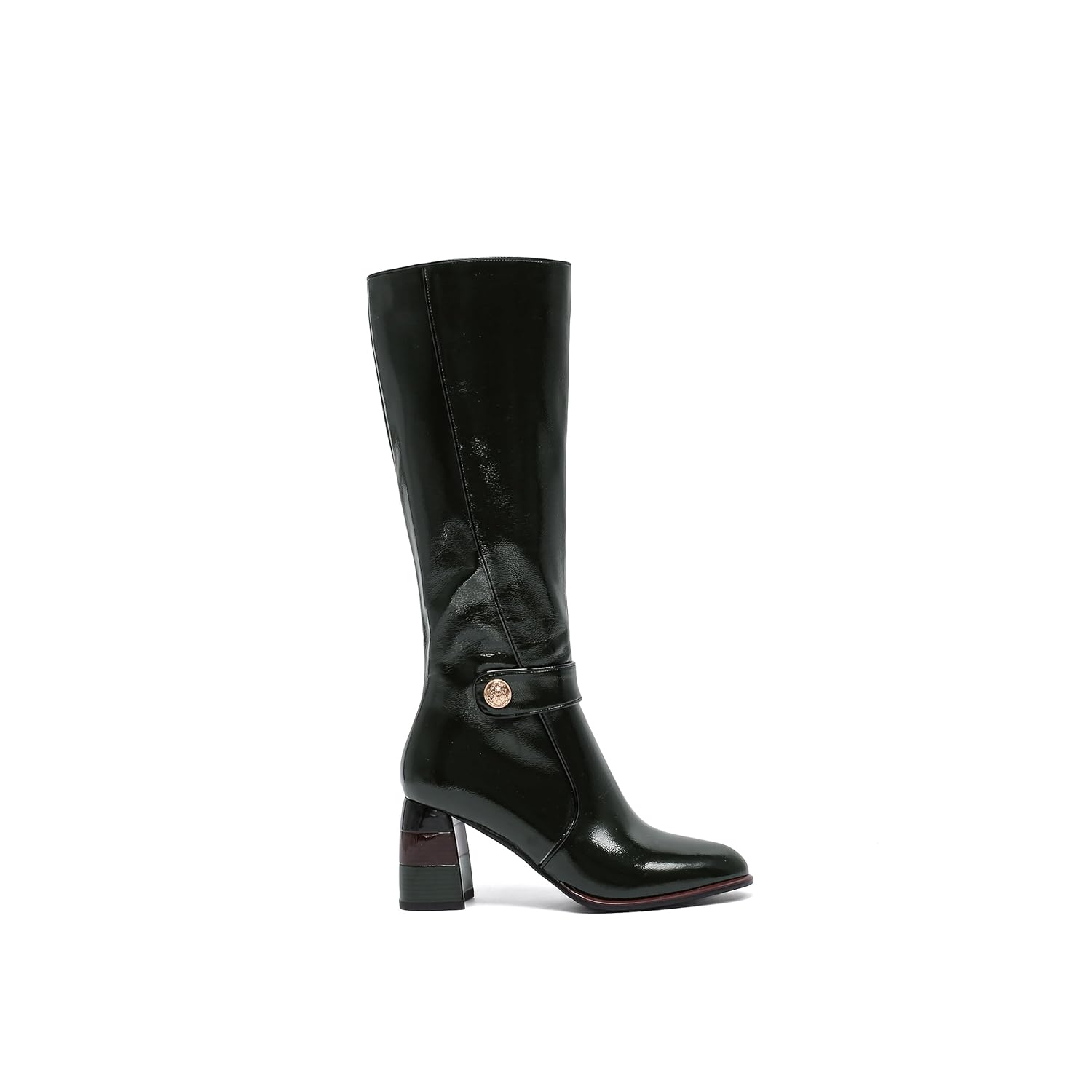 Ninety Union Randi Womens Knee-High Boots - Inside Zip Closure and Round Toe Boot with 3 Block Heel