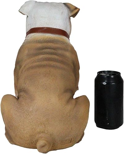 Miniatura 8 de Ebros Gift "Max Realista Bulldog Inglés Perro Cachorro Perro con Jingle Collar Letrero Estatua de 12" de Alto Adorable Bulldog Sentado Escultura de
