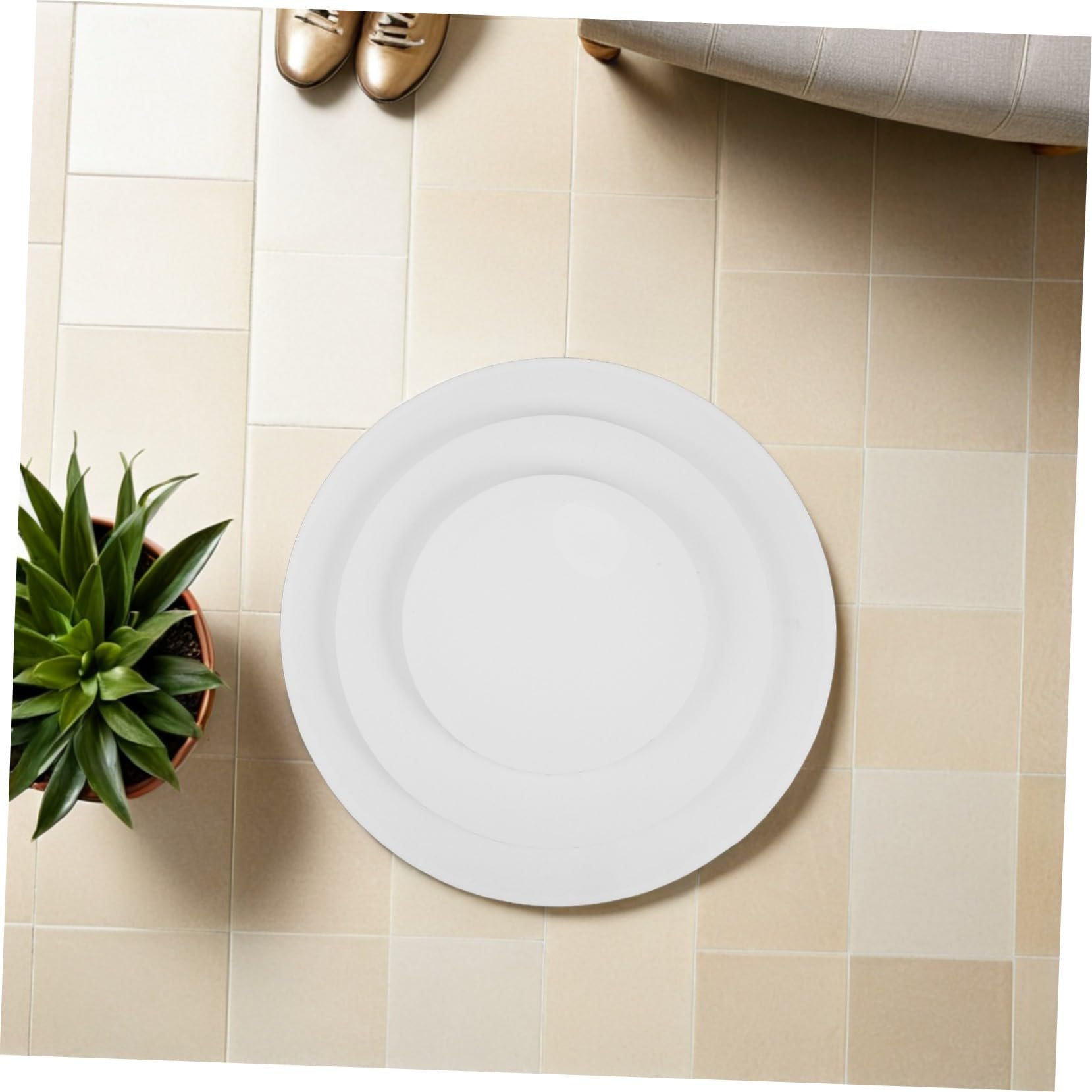 Angoily 3pièces Lot de Toiles Rondes Entoilées Coton Vierge pour Peinture à Huile et Dessin Artistique
