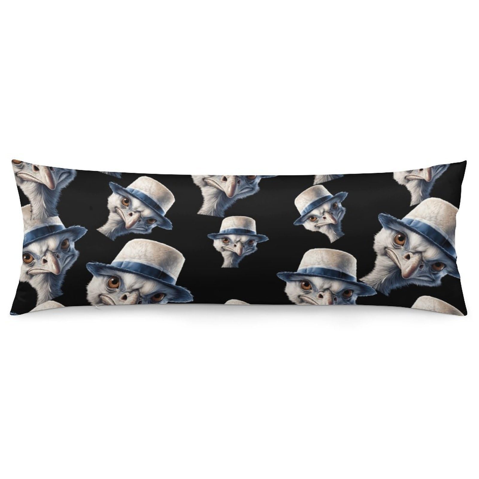 Ostrich1 Throw Pillow Case Long Body Pillow Cover Pillowcase Fashion Accessories Home Decor