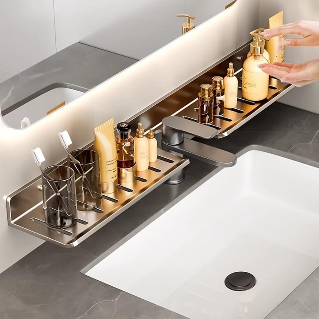 Sopra il rubinetto mensola nizer – a forma di U da parete per cucina, WC, lavanderia, lavanderia, massimizza lo spazio e mantiene gli oggetti essenziali a portata di mano