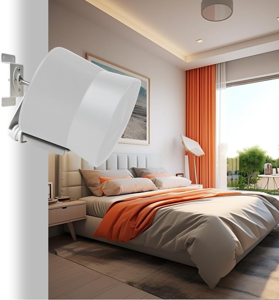 shinar Metal Wall Mount Compatible with Sonos Era 300 Swivels up to 360° / Tilts -70° / +70° Rotation Without Adjusting Screws Max. 12 kg (2-Pack, White) - Image 8