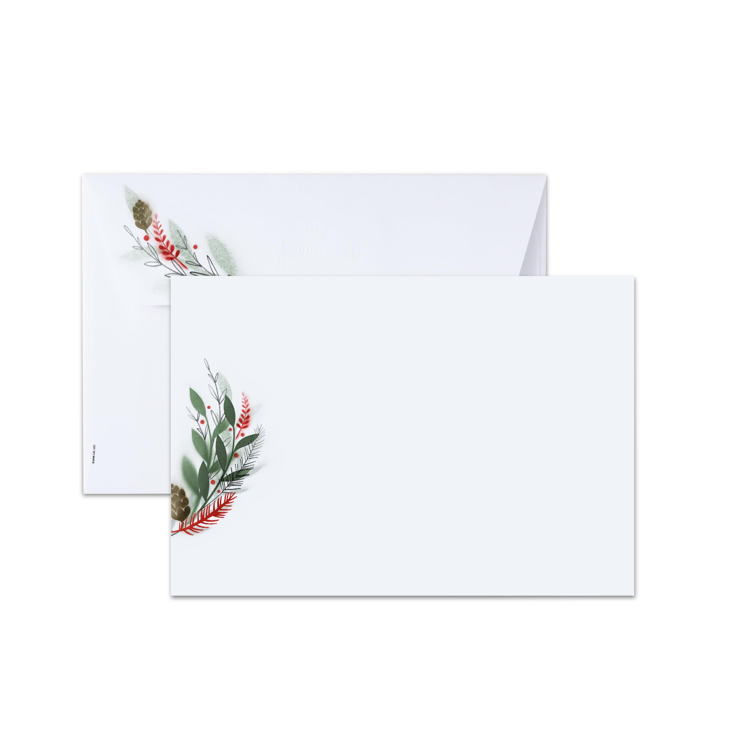Hallmark Business Lot de 25 cartes de Noël pour employés et employés (arbres colorés joyeux), 12,7 x 17,8 cm, message à l'intérieur, enveloppes incluses