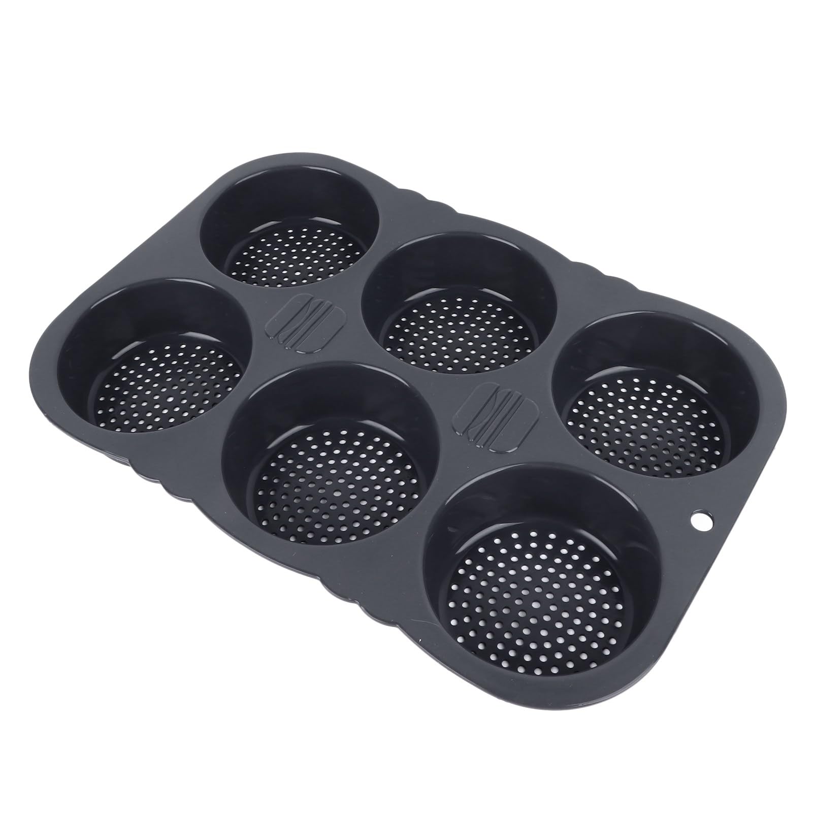 Plaque à Pain pour Hamburger, 6 Cavités Silicone Moule à Pain pour Pains à Hamburger, -40℉ à +446℉ Pains à Hamburger sans Gluten, Home Plateau de Moule pour Pains à Hamburger