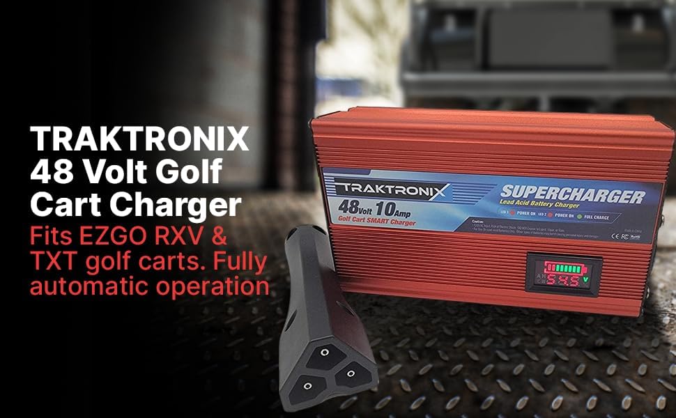 Supercharger EZGO RXV & TXT Battery Charger for 48 Volt Golf Carts - Image 4