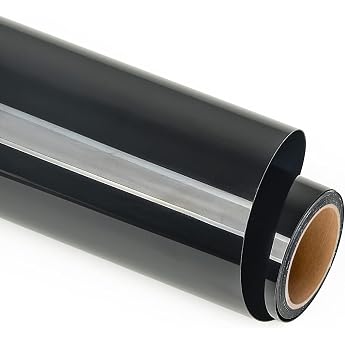 Lya Vinyl Plotter Film Textile 30.5 cm x 1.83 m Black Flex Film Plotter Textile for Cricut and Silhouette Cameo Textile Film Plotter for Iron-On DIY T-Shirt Fabric