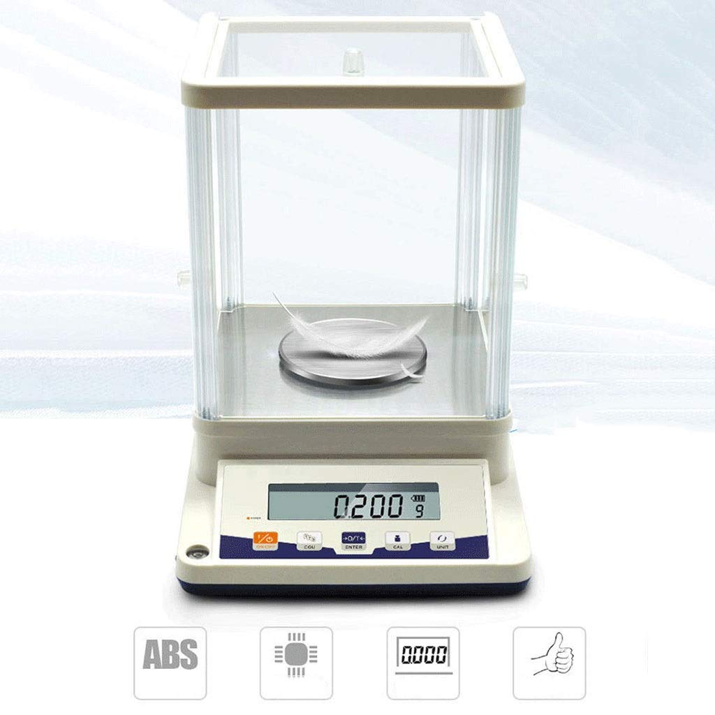 Balanza Digital para joyería, balanza analítica de Laboratorio en Gramos, balanza de Alta precisión, báscula científica electrónica precisa con Protector contra el Viento,
