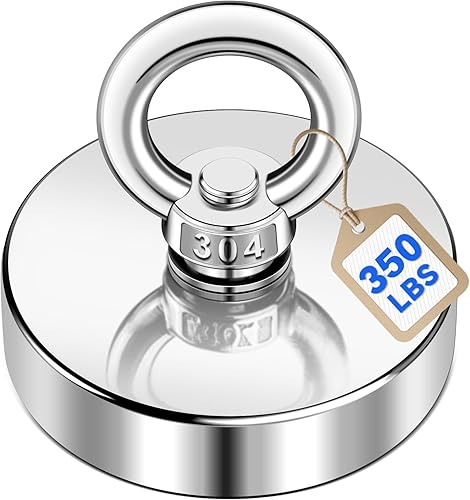 Miniatura 8 de DIYMAG - Imanes de pesca de neodimio fuertes, 318 kg de fuerza de tracción, imán de tierras raras con agujero avellanado, diámetro de 2.95 pulgadas