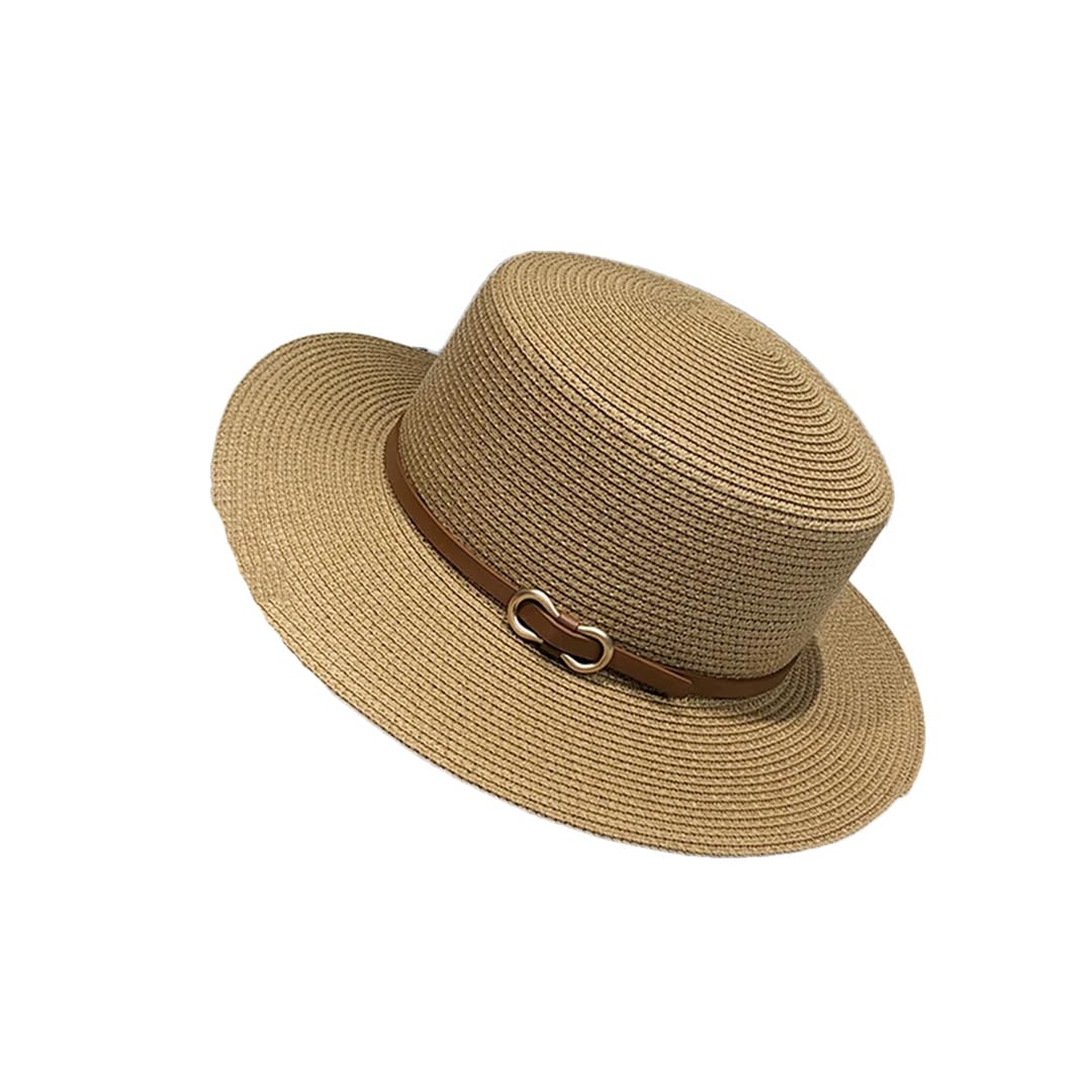 Cappello di paglia da donna, cappello da pescatore, protezione solare, cappello da pescatore, stile francese, da spiaggia, cappello di paglia