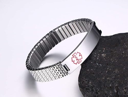 Miniatura 5 de VNOX Pulsera elástica de acero inoxidable chapado en oro negroplataoro para mujer y niña