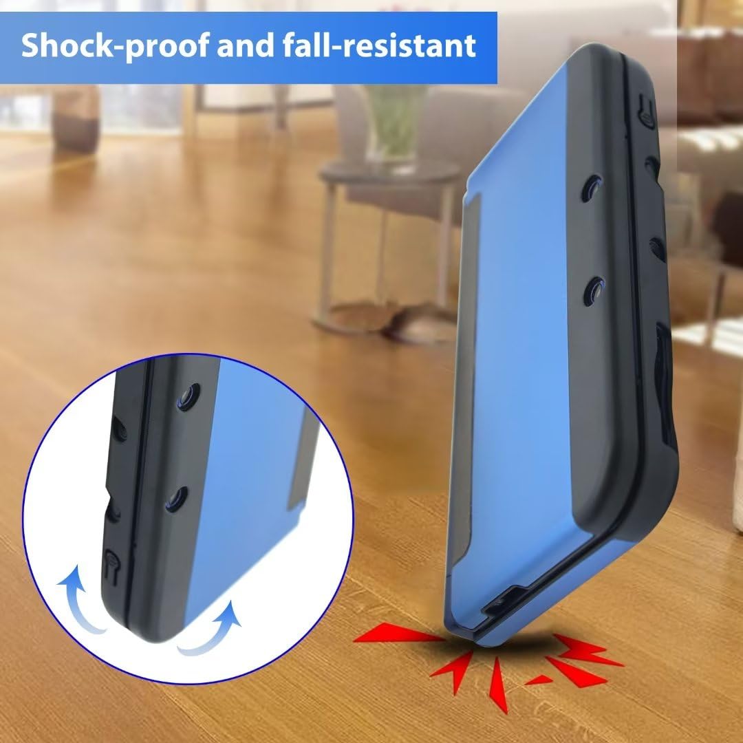 Funda protectora de aluminio y plástico azul para Nintendo New 3DS XL LL (modelo 2015)