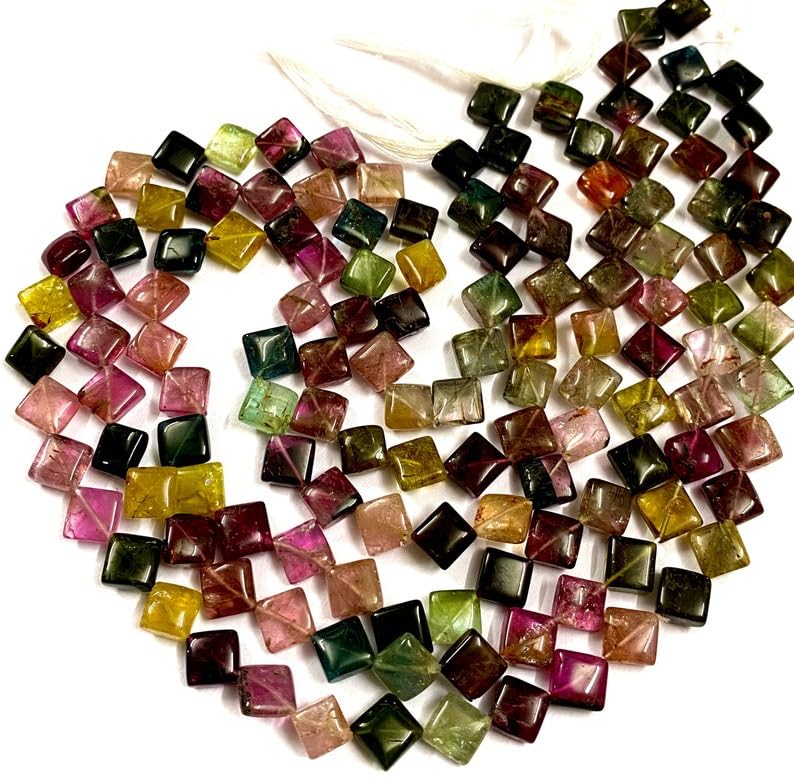 Perles en tourmaline naturelle 9mm lisses pour la création de colliers et bracelets DIY