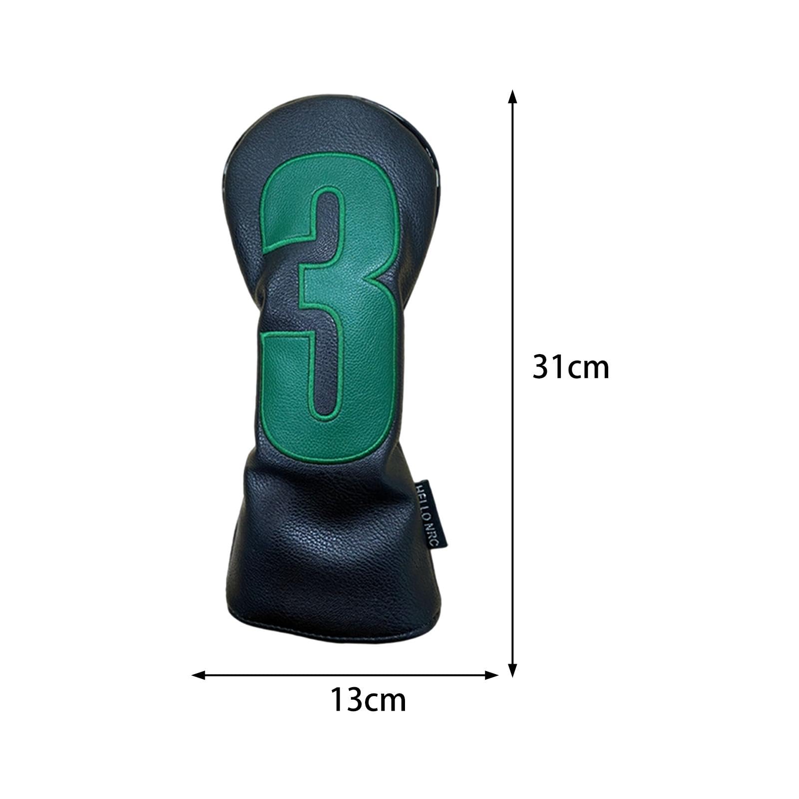 Oshhni Couvre-tête de Club de Golf en Cuir PU, Protection pour Bois, Doublure en Velours, imperméable, Couvre-Chef en Bois de Golf, Cadeau pour