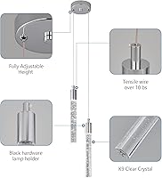Vista 73 de Kitchen Island Lighting Modern Light Fixture Kitchen Island Pendant Light Dimmable LED Chrome Mini Pendant Lighting Dinning Room Living Room Chrome