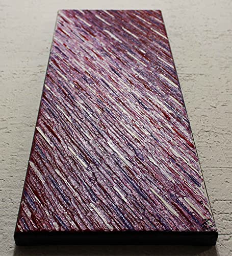 Tableau abstrait violet et blanc de haute qualité | Toile au couteau