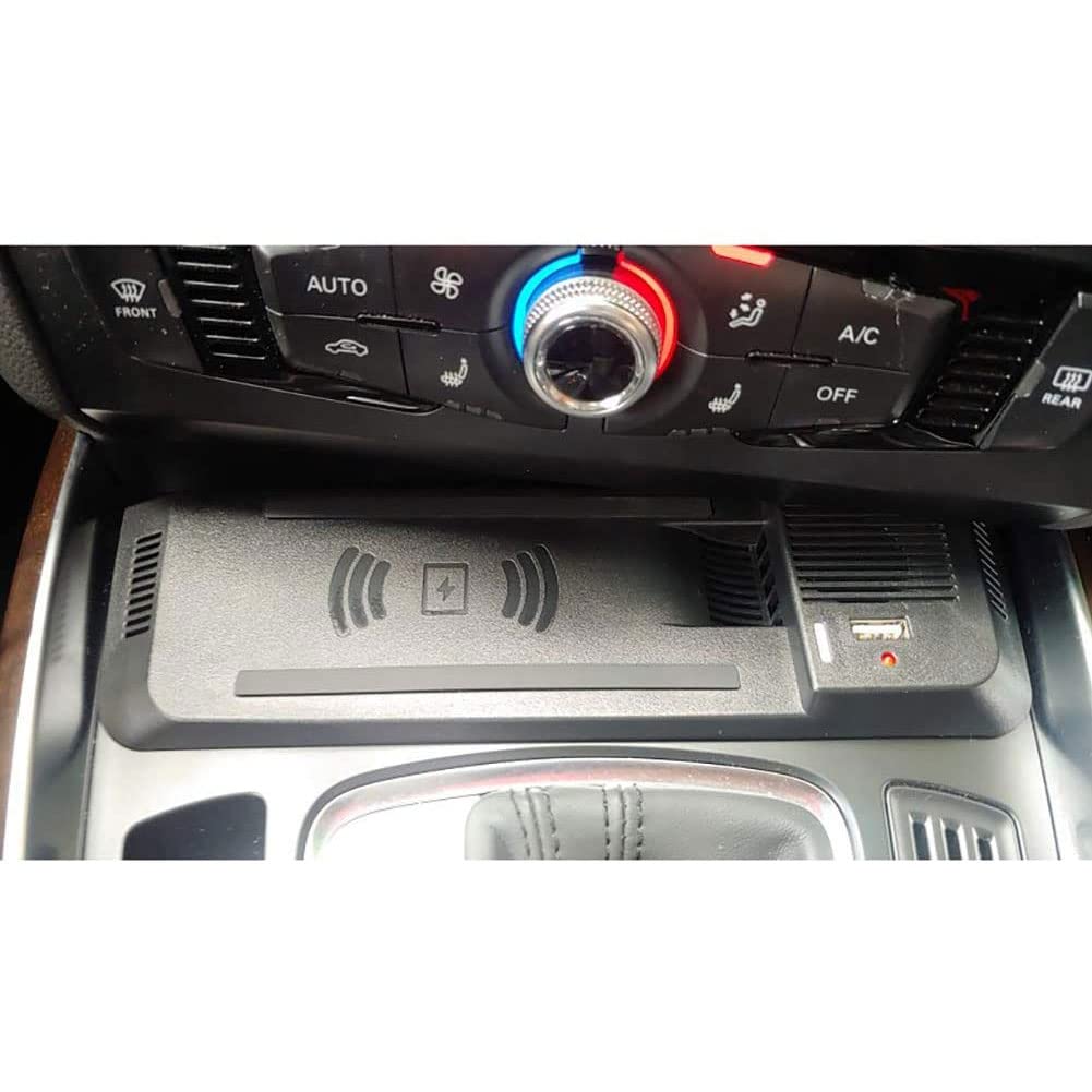 Caricatore Wireless Auto per Au-di A4 B8/ A5 S5/ Q5 8R 2008-2017, Console Centrale Caricabatteria Wireless Pannello Ricarica Rapida Telefono Pad per Cellulare Interna Accessorio