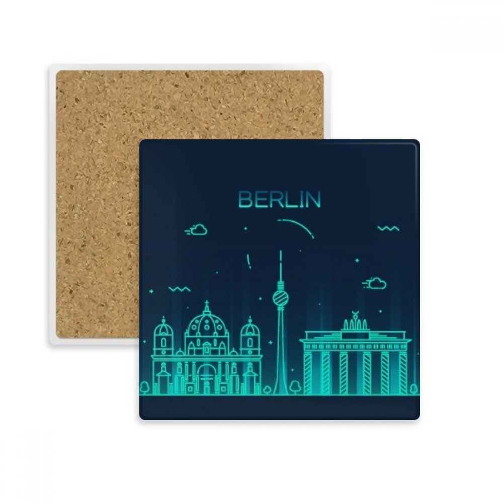 Coaster tasses Berlin porte gobelet absorbant pour décoration intérieure