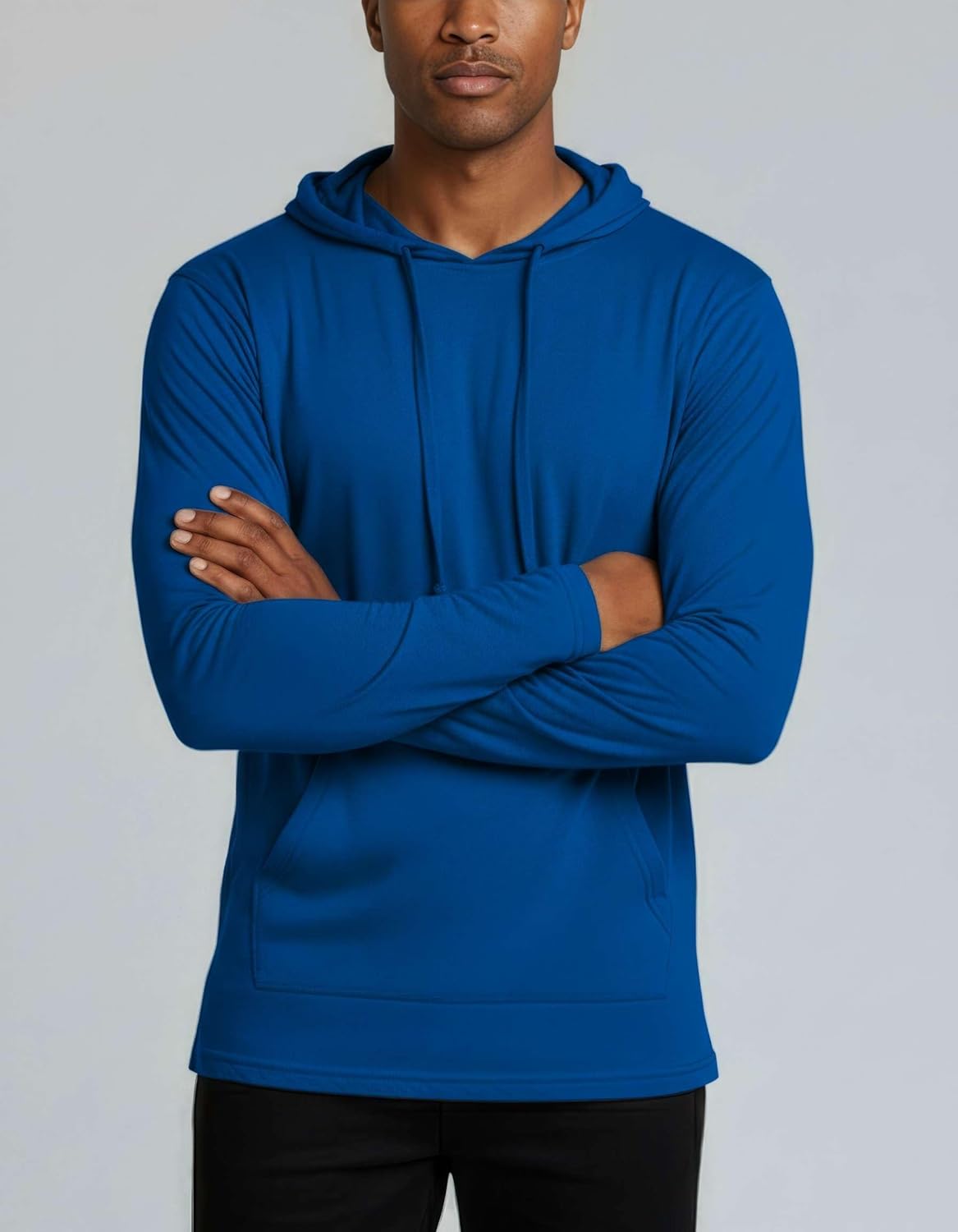 Real Essentials 3 Pack: Men's Cotton Lightweight Casual Pullover Drawstring Hoodie With Pocket (Available In Big & Tall) - Image 4
