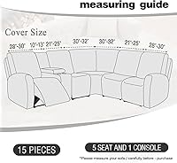 Vista 3 de ALIECOM Fundas 100% impermeables para sofá seccional reclinable en forma de L, fundas elásticas para esquinas de sofá reclinable seccional, funda