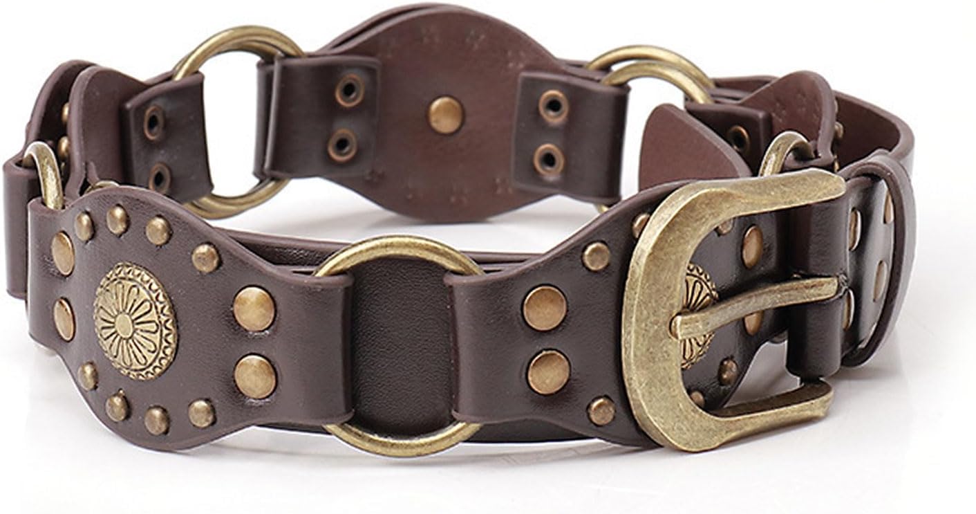 Women's Western Belt - Genuine Leather Brown Cowgirl Outfits for Jeans & Rodeo