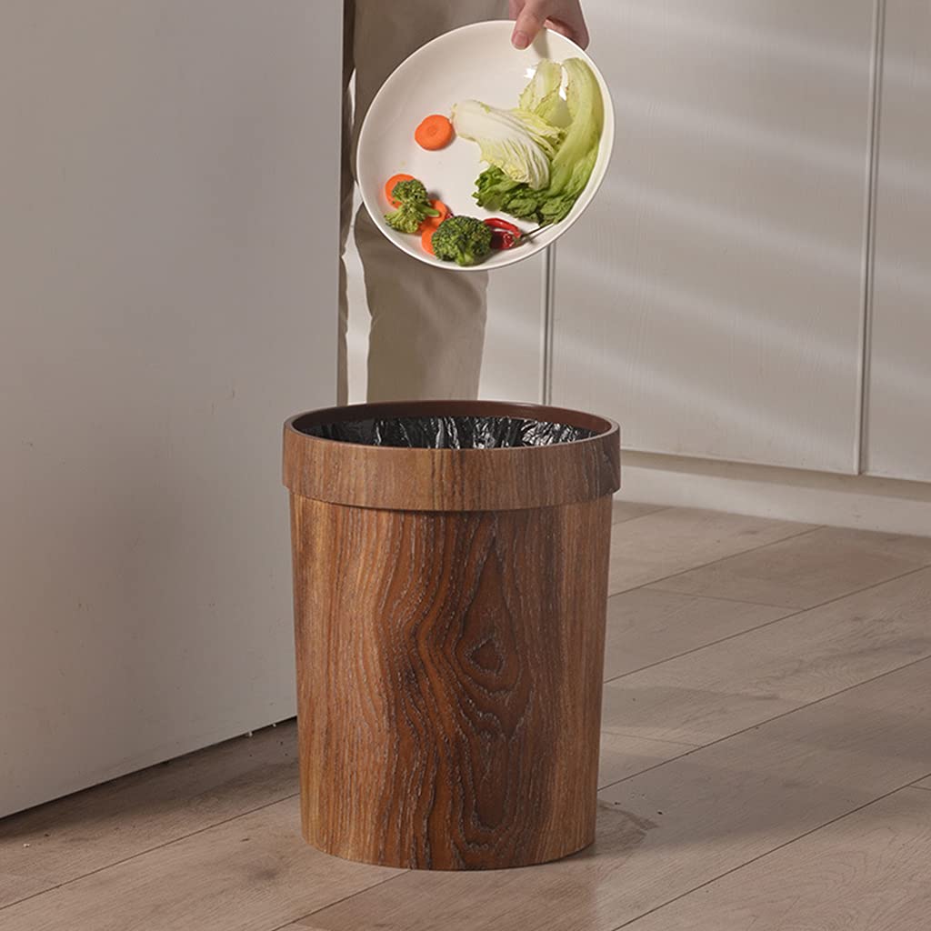 Round Trash Can Wastebasket for Bathroom Bedroom, 8L