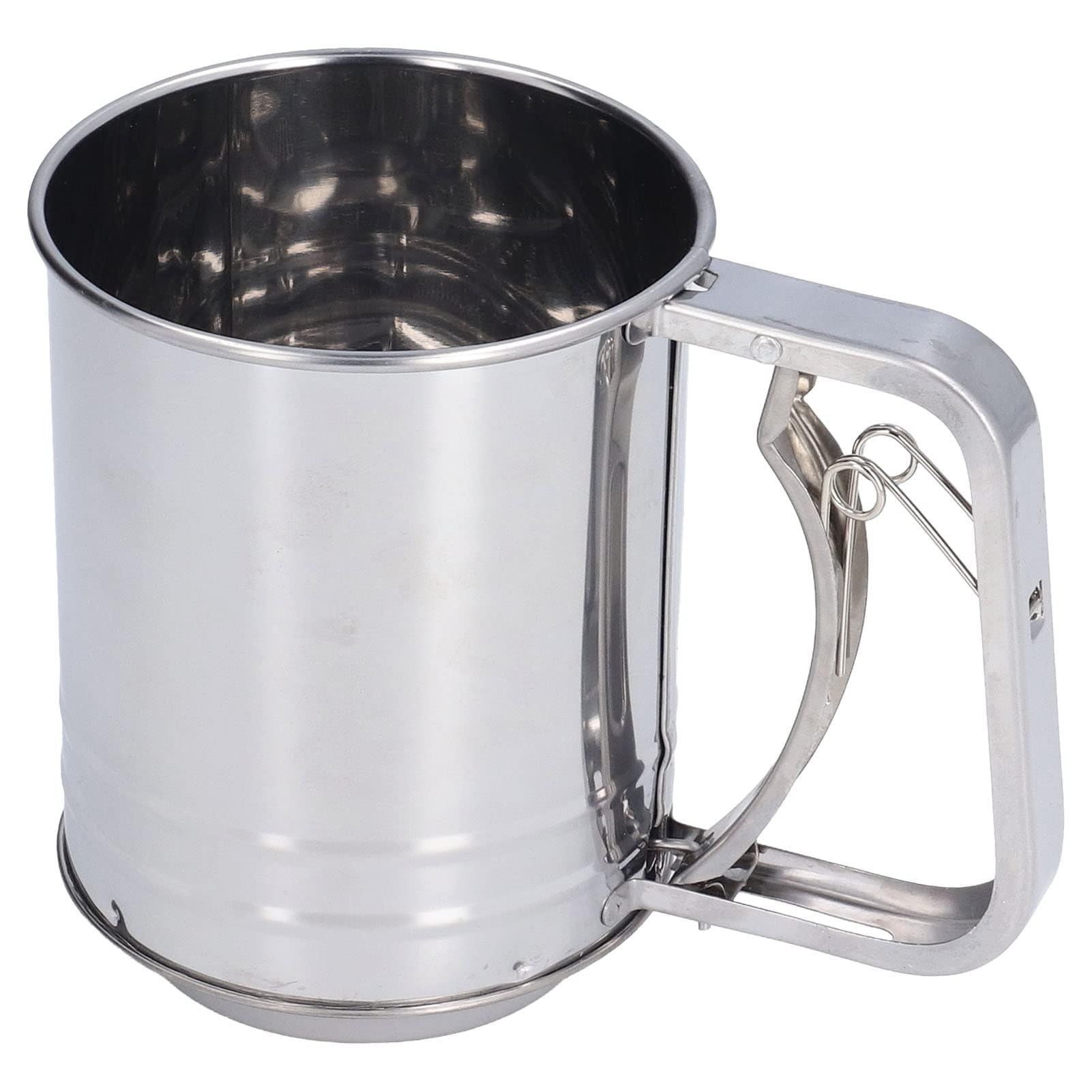 Perfect Pricee Flour Sifter, Hand Squeeze Fine Mesh Flour Sifter Stainless Steel Baking Sieve Cup for Powdered Sugar for Home Bakery Pack 1