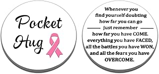 STVK Breast Cancer Survivor Pocket Hug Token, Recovery Sobriety Gifts for Patients, Get Well Soon Awareness for Women Girls, Inspirational Chemo Support, Cancer Warrior Token for Her