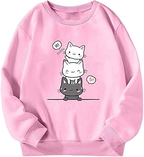 Sudadera de invierno para niña con estampado de letras cuello redondo manga larga