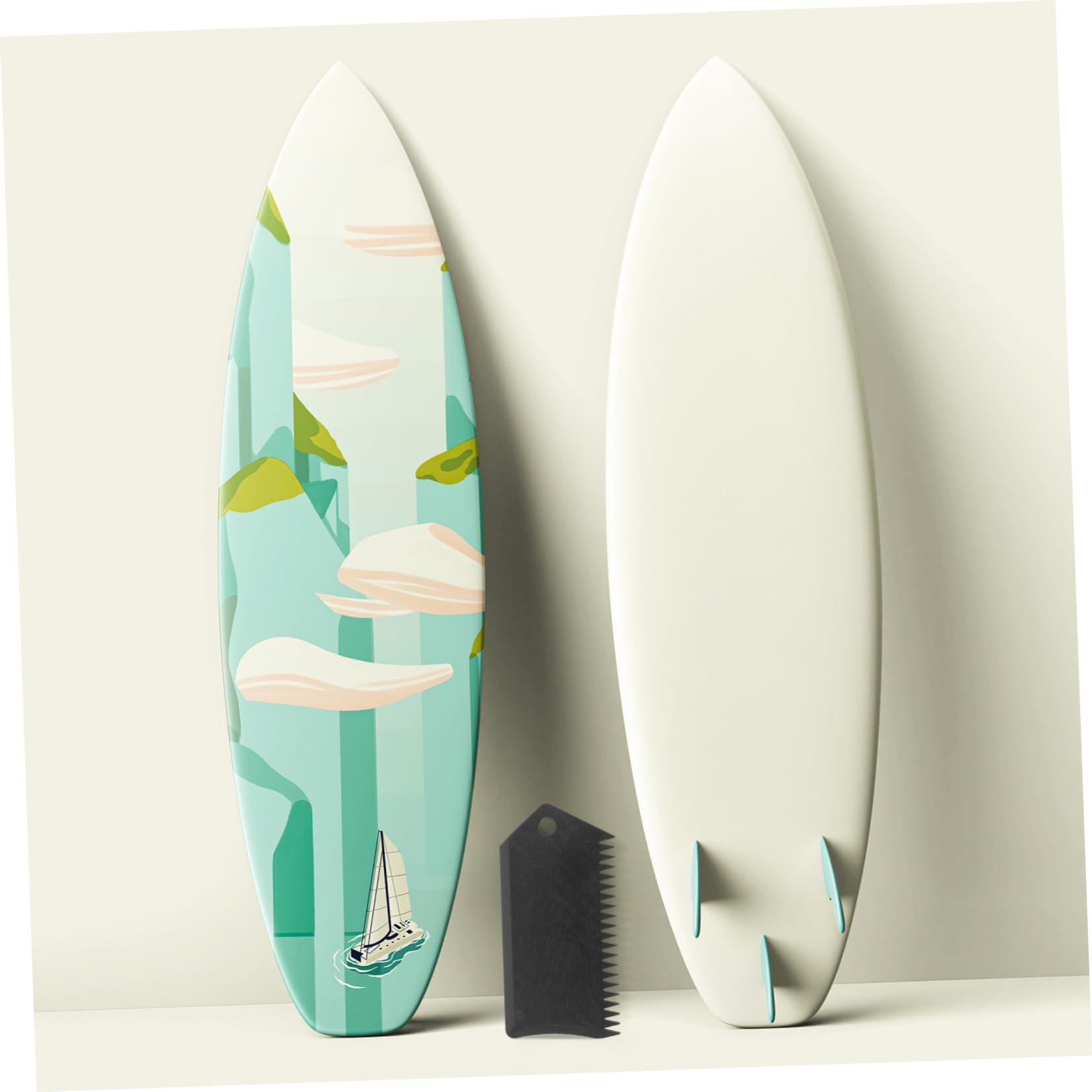 BESPORTBLE Ergonomic Surfboard Wax Carbon Texture Compact Keyless Perfect for Cleaning Multi-Board Suitable