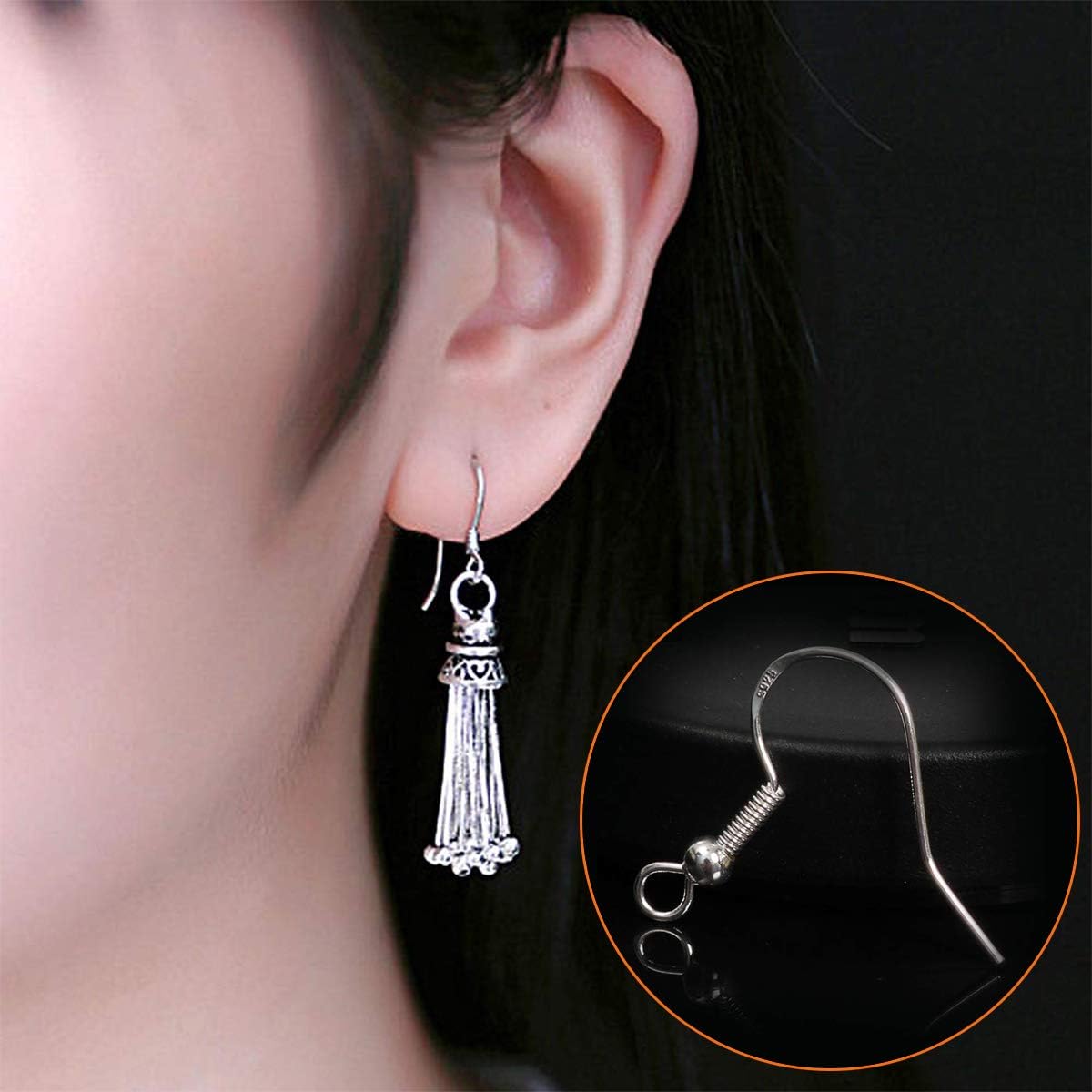 EuTengHao Earring Hooks Kit, 2003Pcs with Fish Hooks, Earring Holder Cards, Backs, Open Jump Rings, Findings for Repair & Making