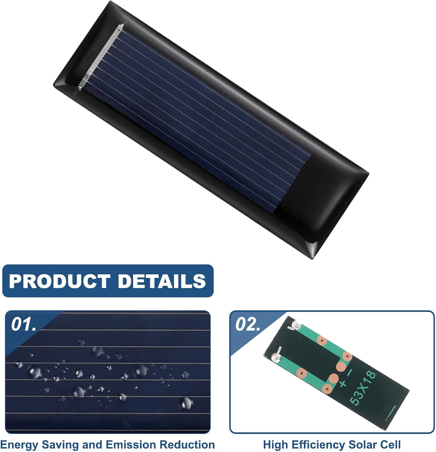 MECCANIXITY 12Pcs 0.5V 0.08W 160mA Mini Solar Panels, Small Solar Photovoltaic Power Cells Charge DIY Electric Toy Materials Kits image 3